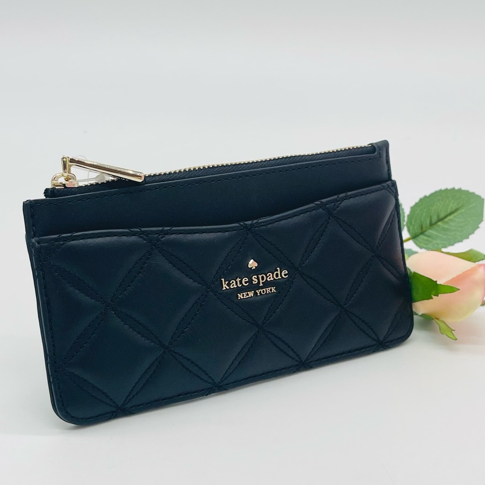 Kate Spade Natalia Quilted Leather Large Slim Cardholder Wallet - Picture 1 of 7